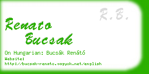 renato bucsak business card